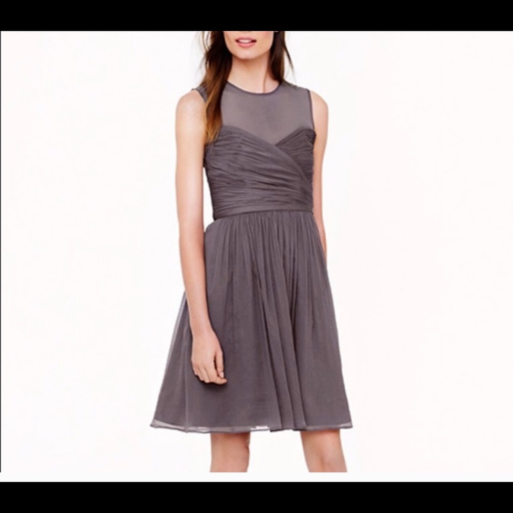 J. Crew Chiffon Dark Eggplant Bridesmaid Dress